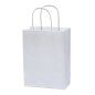 Bolsas de papel con asa rizada blancas Bolsas de papel con asa rizada blancas