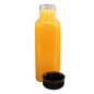 Botella 400 ml. RPET transparente con tapón negro Botella 400 ml. RPET transparente con tapón negro