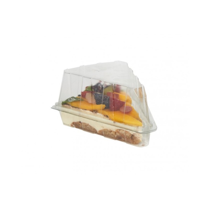 Envase porción tarta transp. con bisagra Envase porción tarta transp. con bisagra