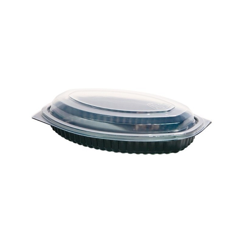 Envases deluxe negro ovalado PP Envases deluxe negro ovalado PP