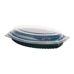Tapa p/ envases deluxe negros PP
