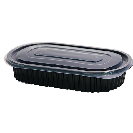 Tapa p/ envases deluxe negros PP