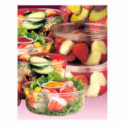 Tarrina circular transp. RPET + tapa 240ml