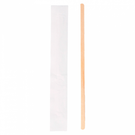 AGITADOR DE MADERA PARA CAFÉ 140 mm. ENFUNDADO