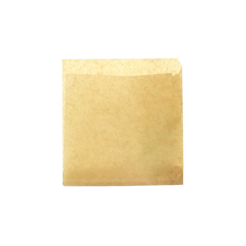 Bolsa de papel abierta antigrasas KRAFT 15x15cm para burger/kebab Bolsa de papel abierta antigrasas KRAFT 15x15cm para burger/kebab