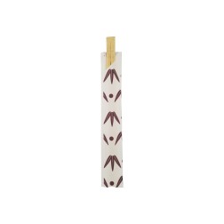 Palillos bambú 21 cm enfundado (blanco)
