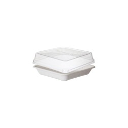 Envase cuadrado WORLDVIEW Caña Azúcar 10 oz + Tapa PLA