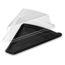 ENVASE PORCIÓN TARTA PS NEGRO + TAPA OPS
