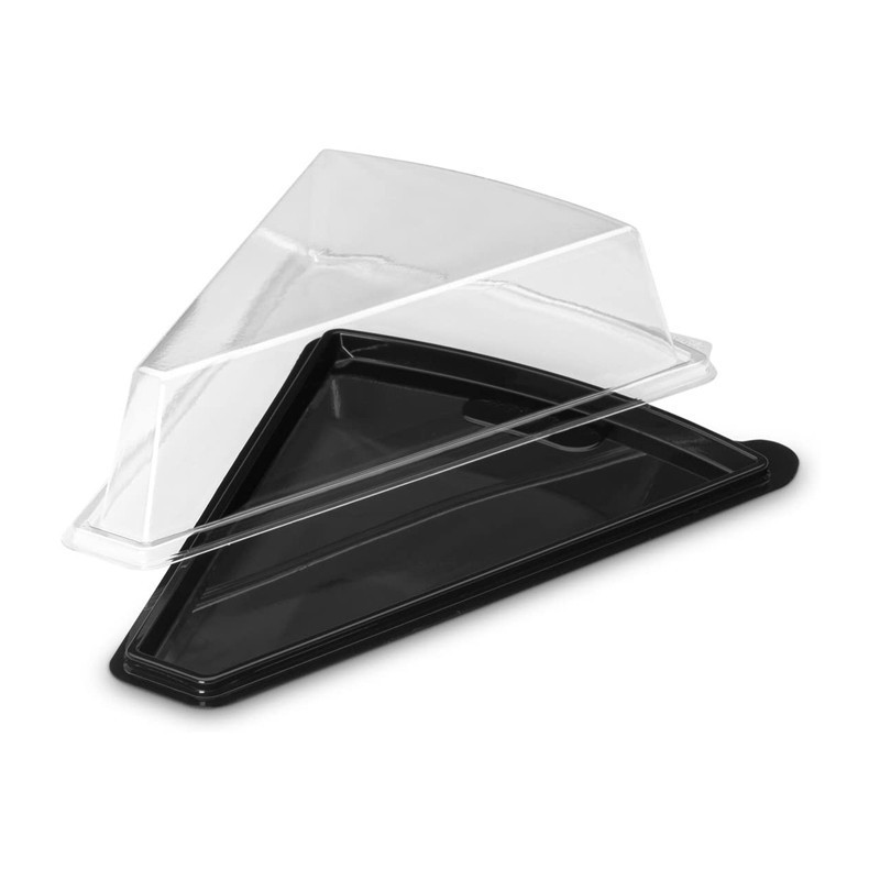 ENVASE PORCIÓN TARTA PS NEGRO + TAPA OPS ENVASE PORCIÓN TARTA PS NEGRO + TAPA OPS