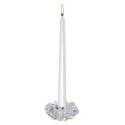 VELAS CÓNICAS PLATEADO CERA