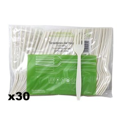 Tenedor biodegradable de maíz