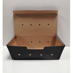 Barqueta take away NEGRO con respiradero
