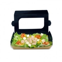 Ensaladera kraft con interior negro