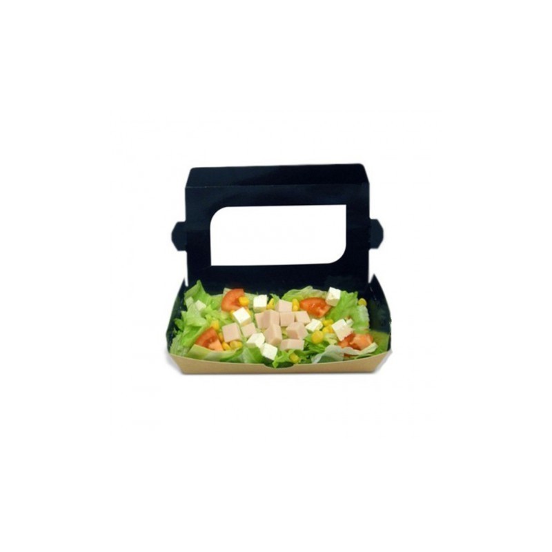 Ensaladera kraft con interior negro