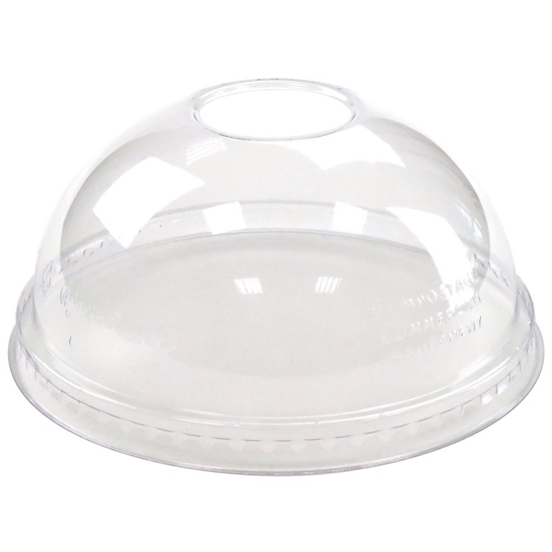 Tapa compostable cupula con agujero EPDLCC PLA (1.000u) Tapa compostable cupula con agujero EPDLCC PLA (1.000u)