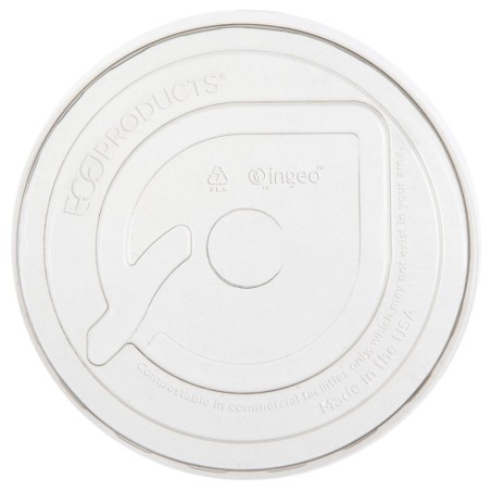 Tapa compostable rasa EPFLCC PLA (1.000u)