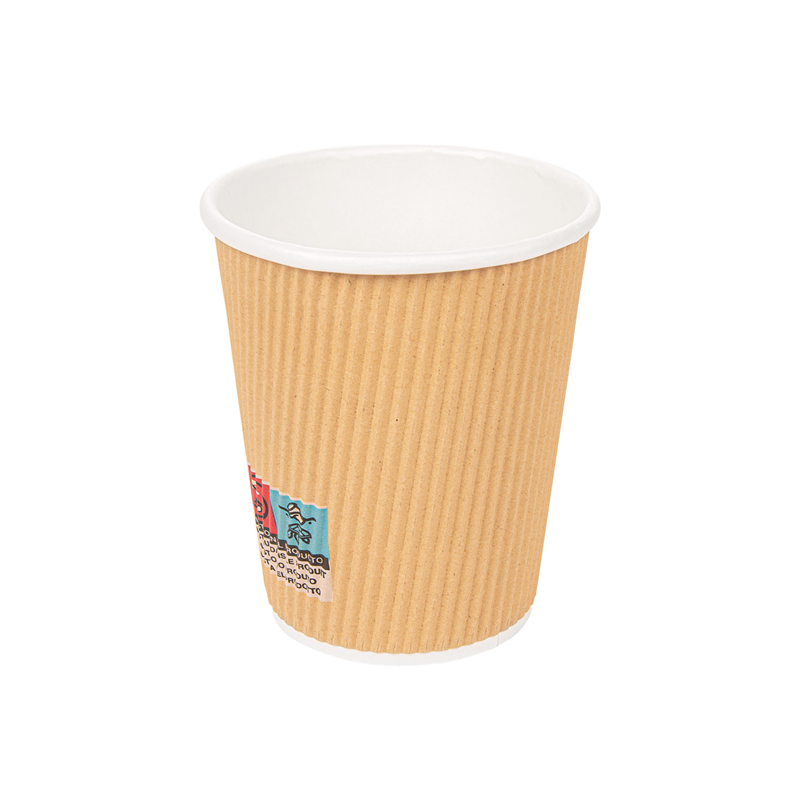 Vasos de cartón COARRUGADO doble pared KRAFT Vasos de cartón COARRUGADO doble pared KRAFT
