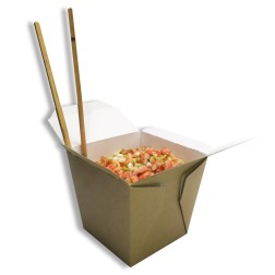 Caja de wok anónima kraft 780 ml.