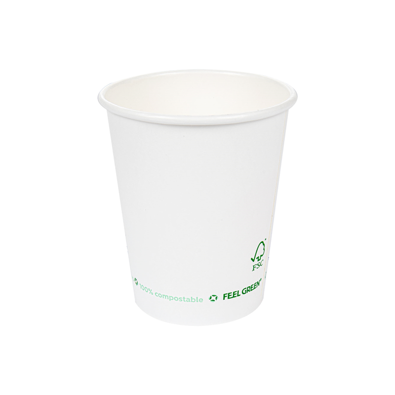 Vaso de cartón 8oz PLASTIC FREE