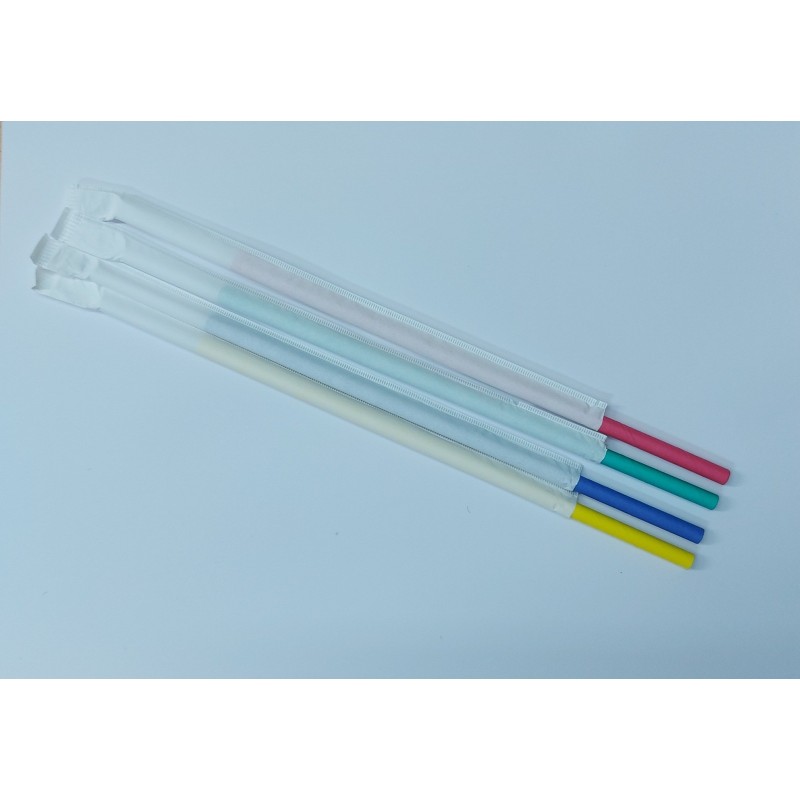 Cañita de papel colores surtidos 6x200mm enfundada Cañita de papel colores surtidos 6x200mm enfundada