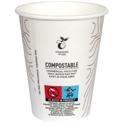 Vaso de cartón bio para bebidas calientes