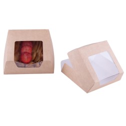 Caja porción tarta 14x14 kraft