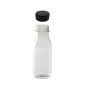 Botellas transparentes de gazpacho/zumo + tapón negro Botellas transparentes de gazpacho/zumo + tapón negro