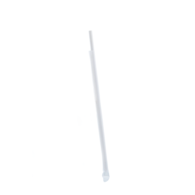 Cañita papel blanca recta 6X230 mm con funda blanca Cañita papel blanca recta 6X230 mm con funda blanca