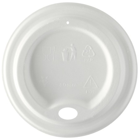 Tapa Vaso cartón Bagazo EPBLID79 80mm