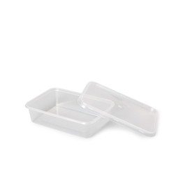 Envase rectangular inyectado + tapa PP