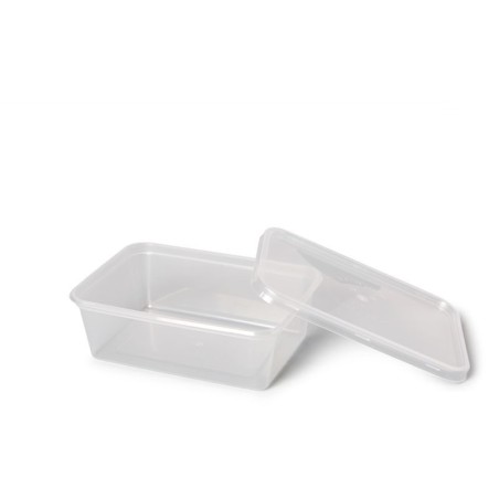Envase rectangular inyectado + tapa PP
