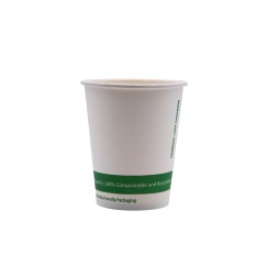 Vaso cartón 8oz COMPOSTABLE pared simple