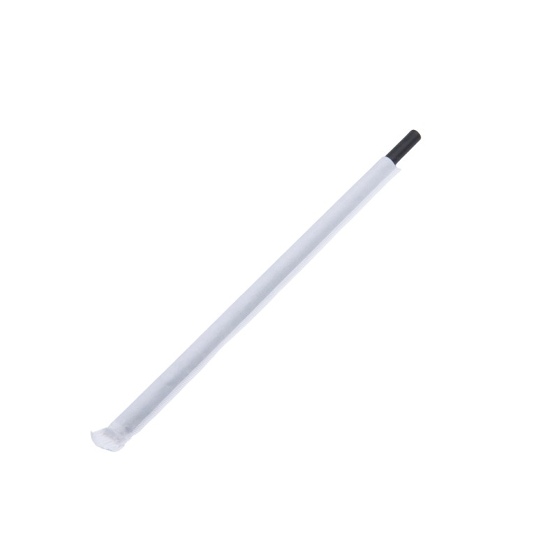 Cañita negra de papel enfundada en papel blanco 6x210 mm Cañita negra de papel enfundada en papel blanco 6x210 mm