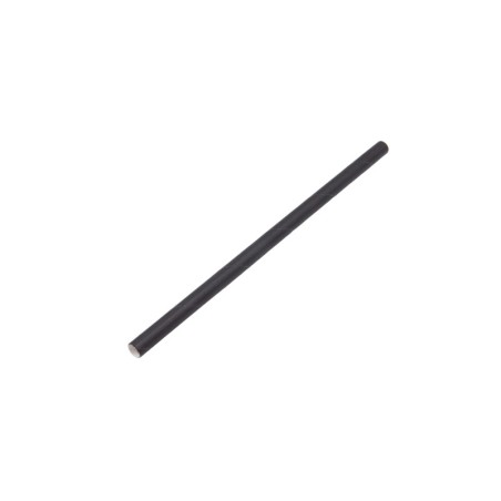 Cañitas papel rectas negras 6x140mm