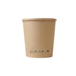 Sopera cartón kraft + TAPA "Save the earth"