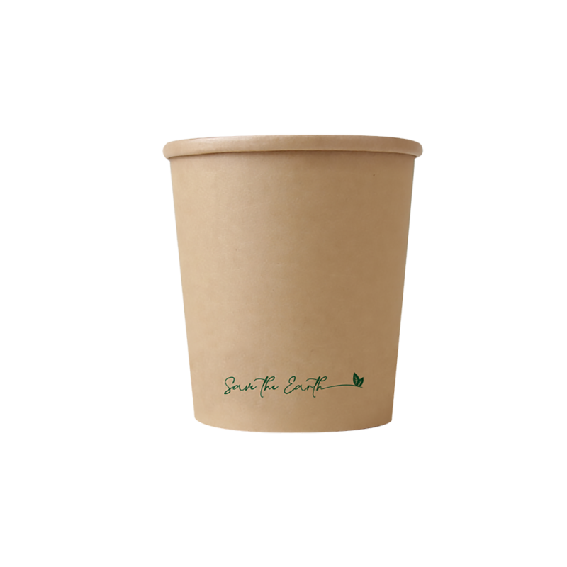 Sopera cartón kraft + TAPA "Save the earth" Sopera cartón kraft + TAPA "Save the earth"