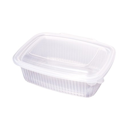 Envases PP reutilizables con bisagra Oval