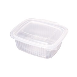 Envases PP reutilizables con bisagra Oval