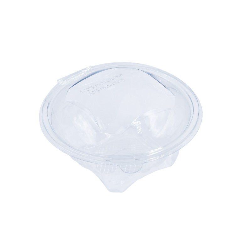 Ensaladera con bisagra transparente PET