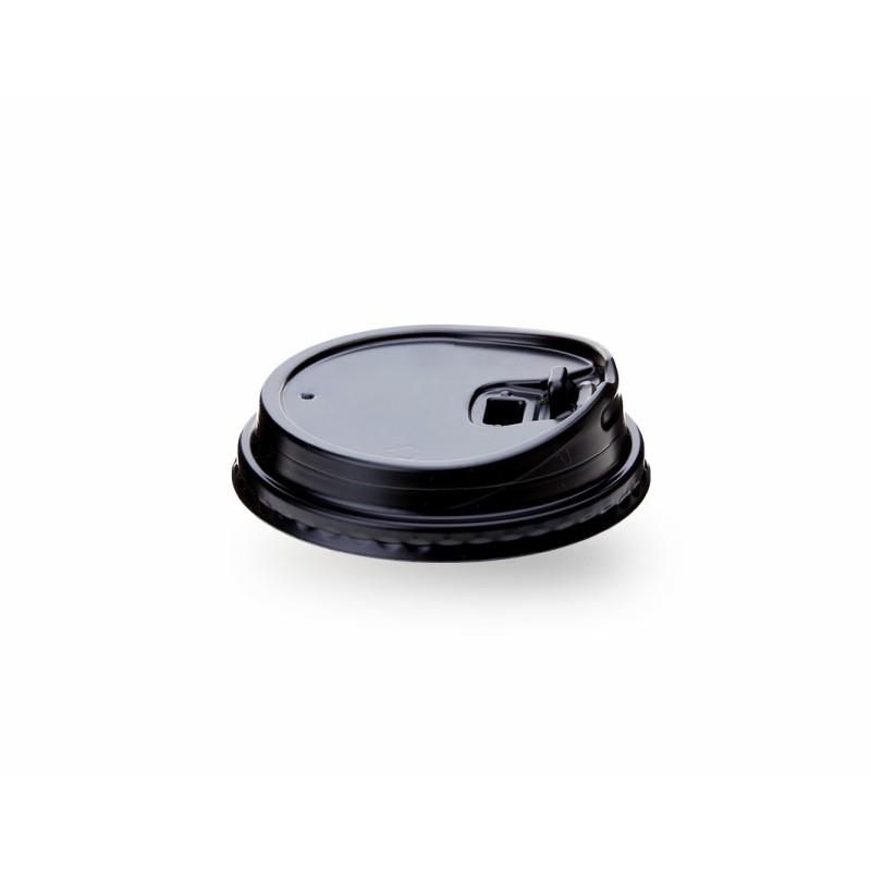 Tapa travel PS CON CIERRE p/vaso 8oz 80mm NEGRA Tapa travel PS CON CIERRE p/vaso 8oz 80mm NEGRA