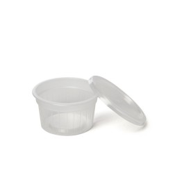 Tarrina transparente + tapa CUI PP reutilizable
