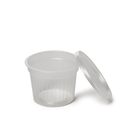 Tarrina transparente + tapa CUI PP reutilizable