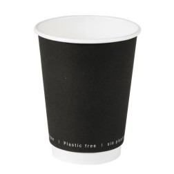 Vaso de papel negro doble pared 210GCDWB