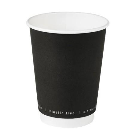 Vaso de papel negro doble pared 210GCDWB