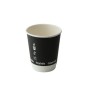 Vaso de papel negro doble pared 210GCDWB