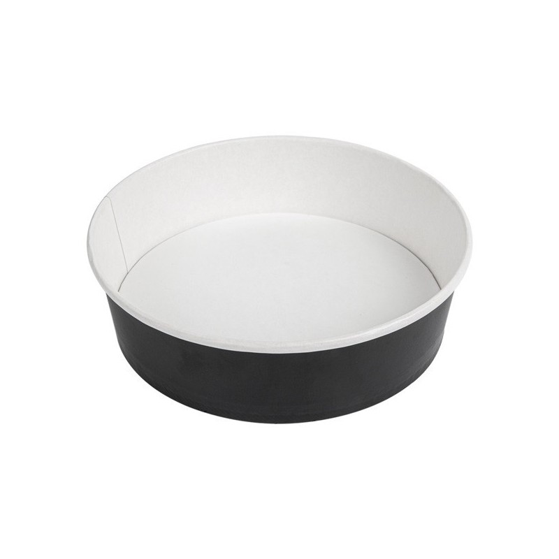 Ensaladeras cartón negras 950ml/32oz 18,7cm + tapa transp. RPET Ensaladeras cartón negras 950ml/32oz 18,7cm + tapa transp. RPET