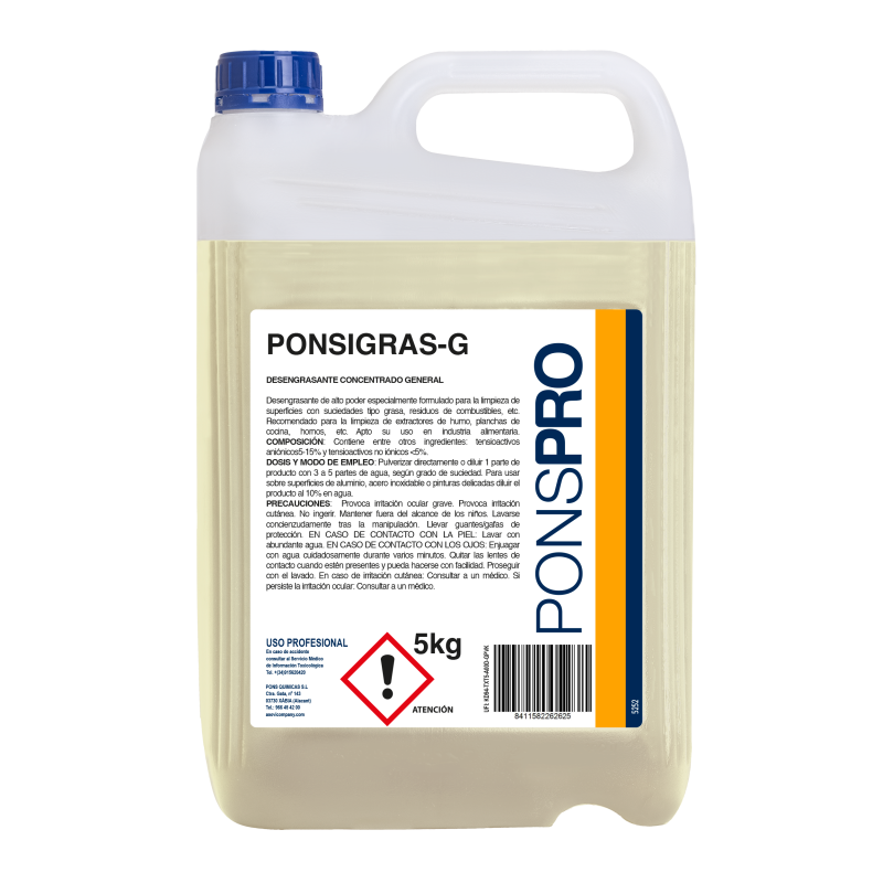Ponsigras-G Desengrasante 5KG 26262 Ponsigras-G Desengrasante 5KG 26262
