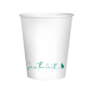 Vasos de cartón blanco Save the Earth