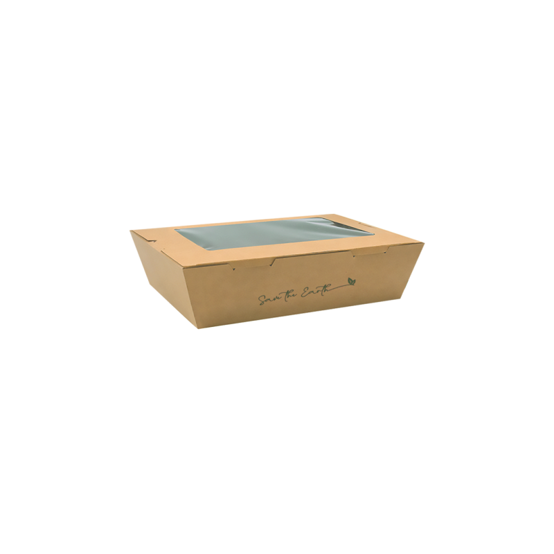 Caja Kraft con ventana GBOXW Save the earth Caja Kraft con ventana GBOXW Save the earth