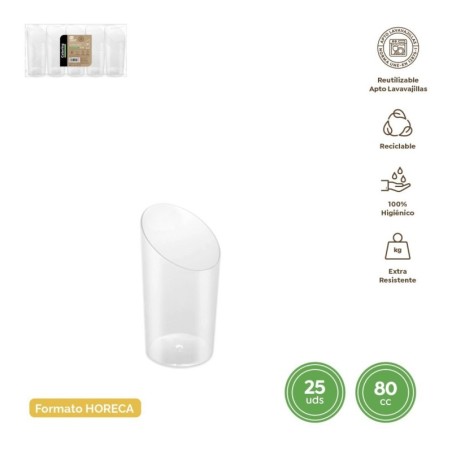 Vaso Cónico Finger Food PS REUTILIZABLE